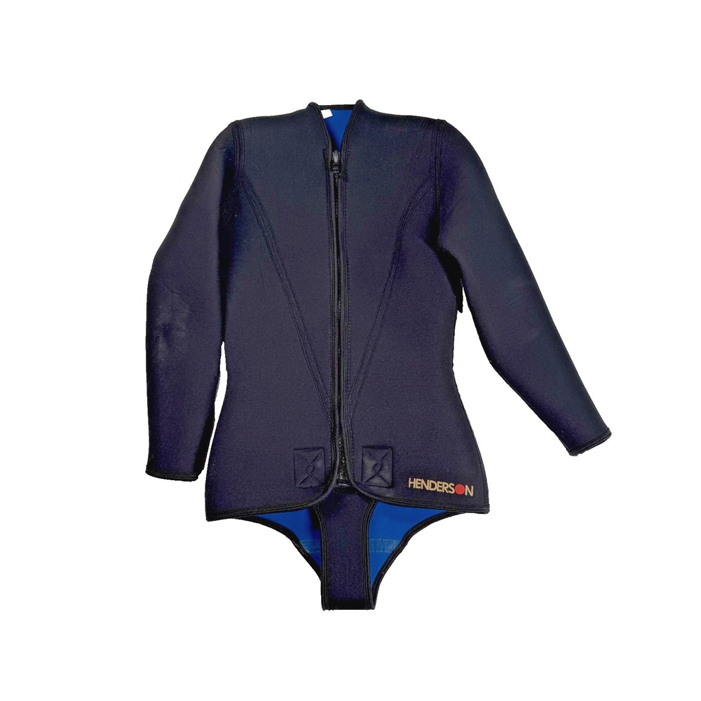 Henderson Wetsuit Jacket Womens Small Black Neoprene Front Zip Dive Surf
